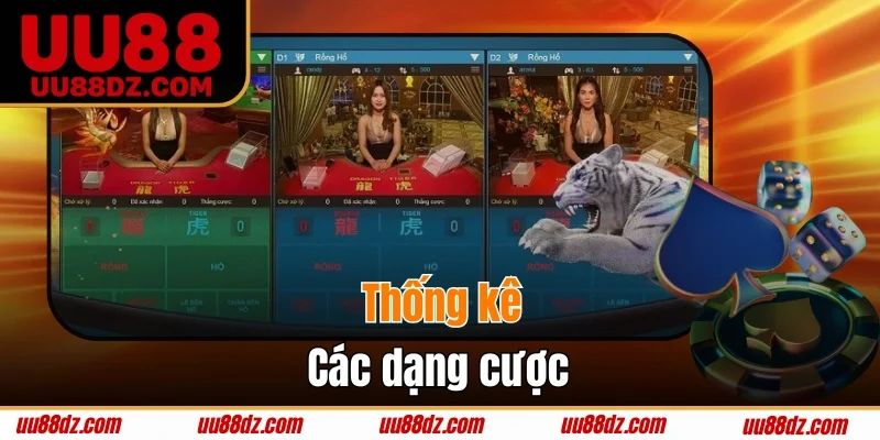 Các dạng cược Dragon Tiger cùng tỷ lệ tương ứng
