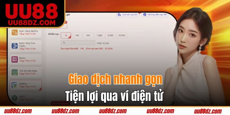 Giao dịch nhanh gọn tiện lợi qua ví điện tử